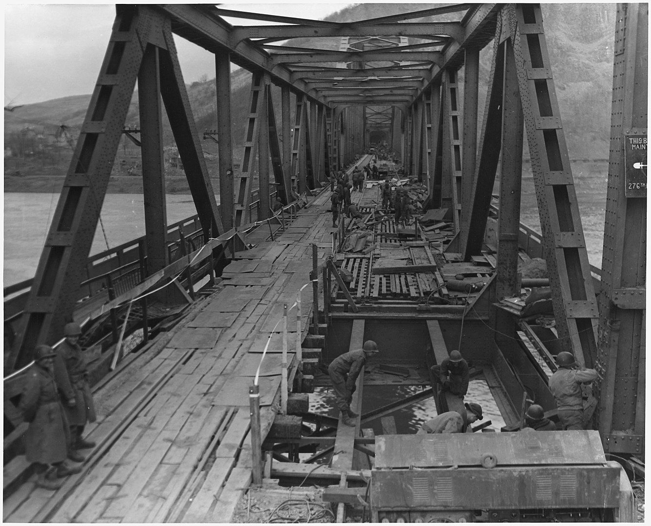 WWII,_Europe,_Germany,__U.S._First_Army_at_Remagen_Bridge_before